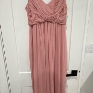 David’s Bridal Cowl Back Bridesmaid Dress in Ballet
